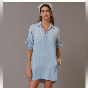 Anthropologie Cloth & Stone Chambray Tunic Dress